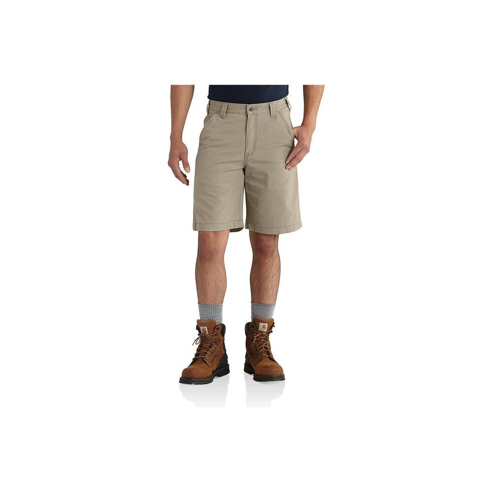 Relaxed 10" Rigby Dungaree Short | Tan | W34